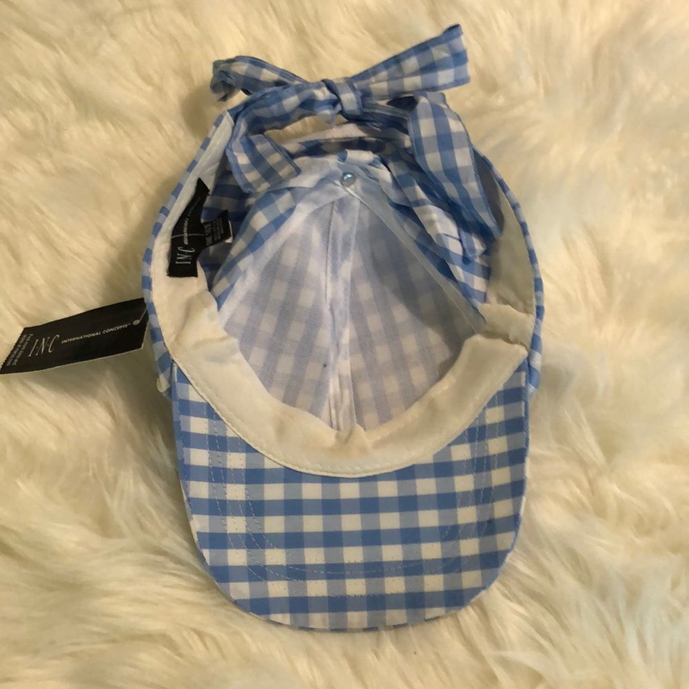 INC International Concepts Gingham Baseball Cap OS - Picture 8 of 14